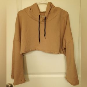 Halara Cropped hoody with bell sleeves